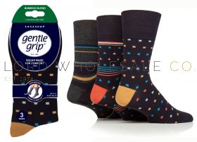 BAMBOO Men's Mustard Metropolis Gentle Grip Socks by Sock Shop