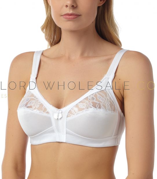 Marlon 2 x Firm Control Soft Cup Bra BR404 White 34C at  Women's  Clothing store