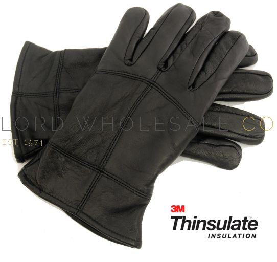 Mens 3M Thinsulate Leather Gloves by Heatguard 12 pairs Lord Wholesale Co