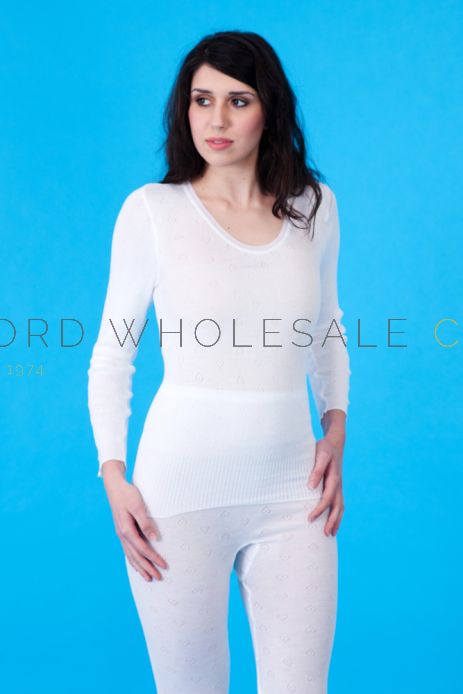 Snowdrop Ladies THERMAL Long Sleeve Plain Spencers 6 Pieces Lord