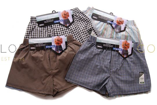 Men's 3 Pair Pack Woven Boxer Shorts - Lord Wholesale Co