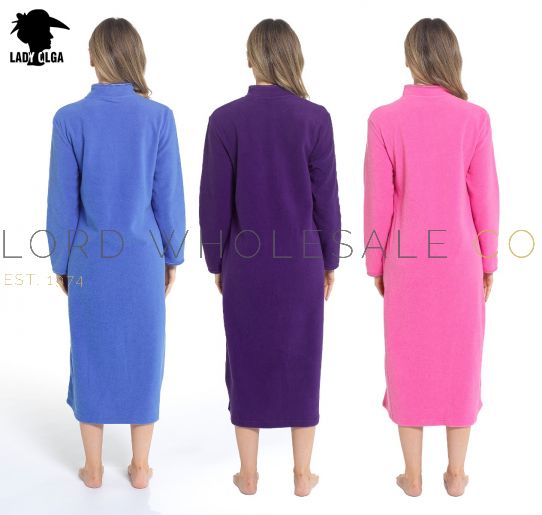 Grand Duchess Olga Lady Olga Women's Super Soft Fleece Dressing Gown / Robe  - Long Sleeve, Belted Closure, New With Tags Super Soft Women's Dressing  Gown