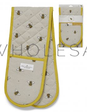 1756 Bumble Bees Double Oven Gloves by Cooksmart