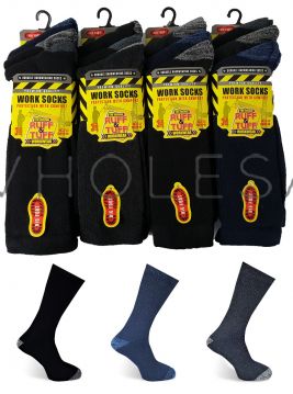 Mens Ruff & Tuff Work Socks 3 Pair Pack 12 pairs