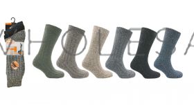 Pro Hike Mens Standard Length Wool Blend Boot Socks, 3 pair pack