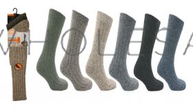 Pro Hike Mens Long Length Wool Blend Boot Socks , 3 pair pack