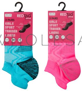 43B702 Girls Trainer Socks