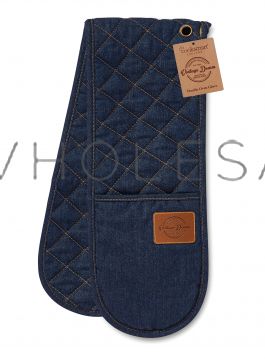 9914 Oxford Denim Double Oven Gloves by Cooksmart