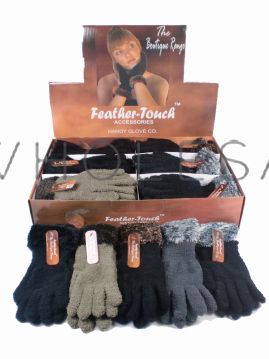 Ladies Feather Touch Boutique Gloves 24 pairs
