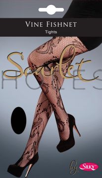 Scarlet Vine Fishnet Tights by Silky 6 pairs