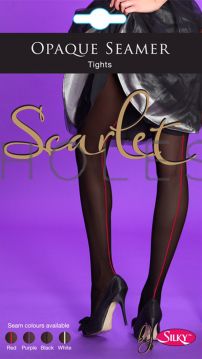 Opaque Seamer Seamed Tights by Silky 6 pairs