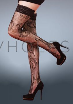 Scarlet Vine Fishnet Hold Ups by Silky 6 pairs