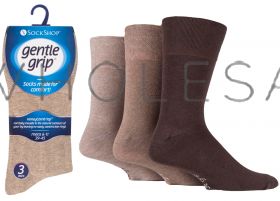 SOMRG53BRN Men's Browns Gentle Grip Socks