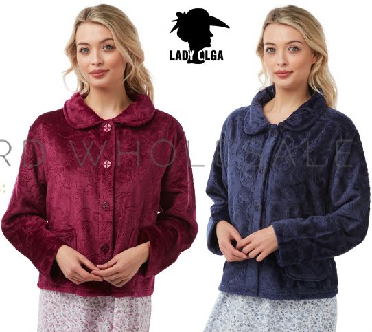 soft fleece bed jacket