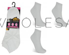 white cotton trainer socks