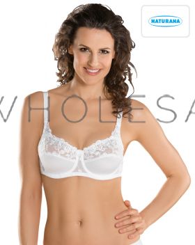 Satin & Lace Underwired Bra by Naturana 87543