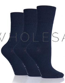 DIABETIC Ladies Navy Gentle Grip Socks by Sock Shop