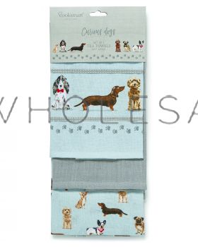 1747 Curious Dogs Tea Towels by Cooksmart