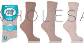DIABETIC Ladies Naturals Gentle Grip Socks by Sock Shop