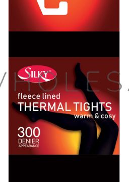 300 Denier Thermal Fleece Tights by Silky 6 pairs